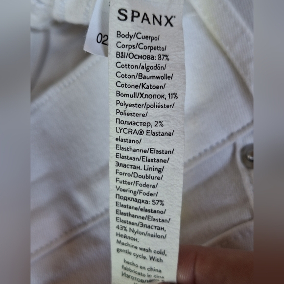Spanx White Flare Jeans Pull On Slimming Stretch Pockets Womens Size M 20349Q - Picture 4 of 6